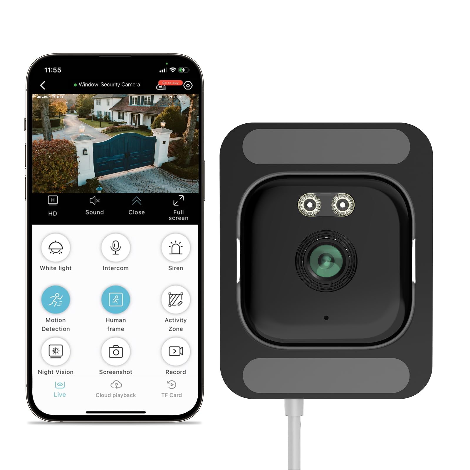 Amazon.com : 2K Window Security Camera, 3MP Indoor WiFi Camera No